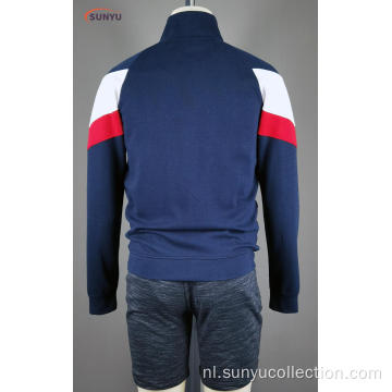 Heren Polyester Double Face Lange Mouw Sweatjacke